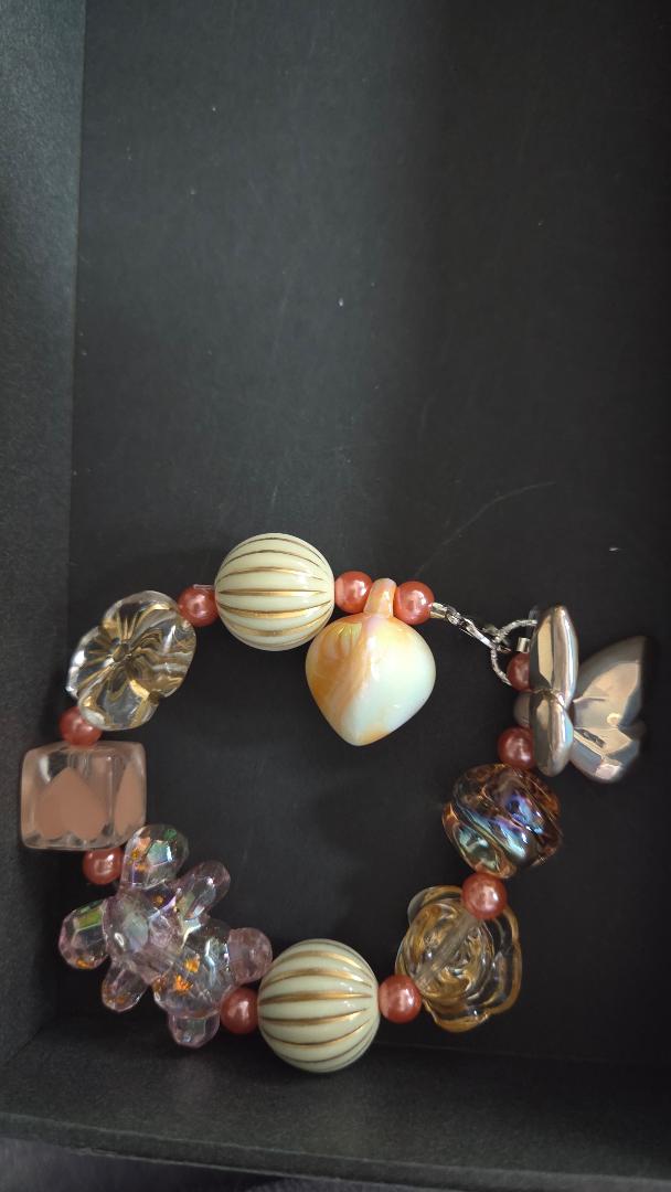 Brown Bear and Butterfly Bracelet