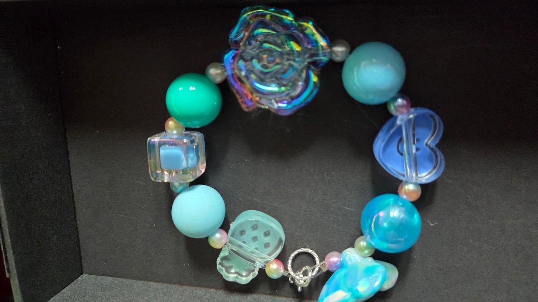 Blue Rose Bracelet