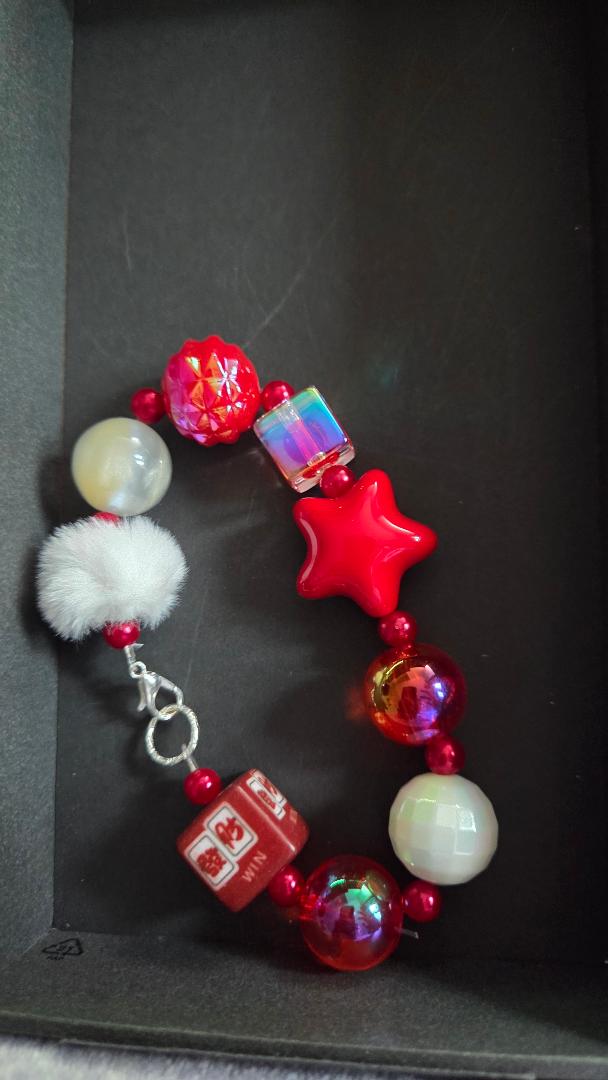 Red Furry Bracelet