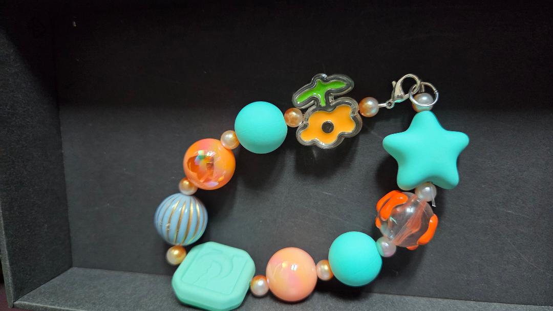 Blue and Orange Bracelet