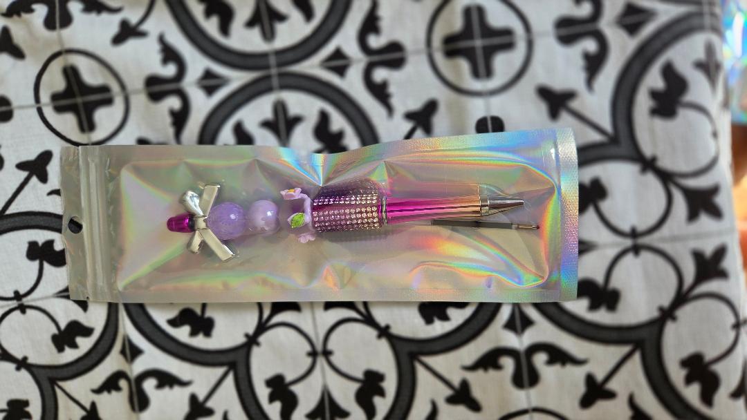 Purple Bow Pen