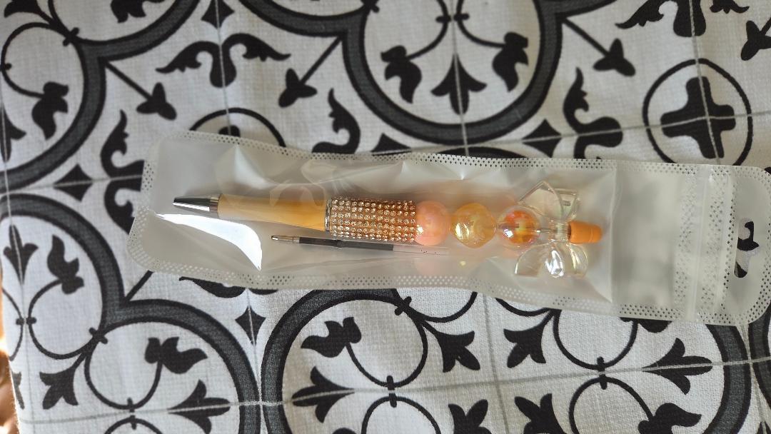 Orange Bow Pen